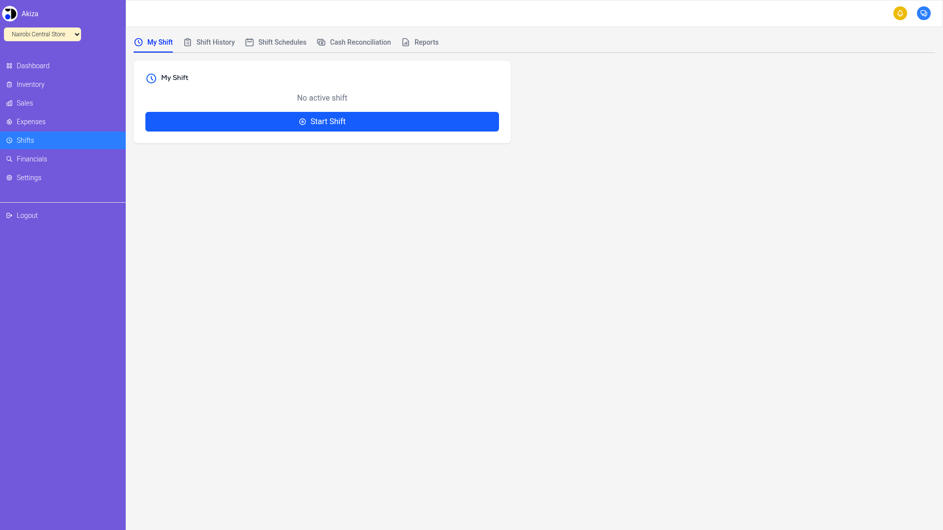 Akiza staff management
